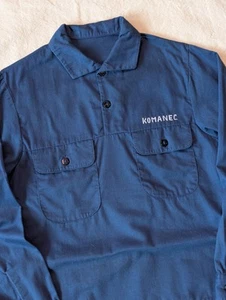 Maglione utility pullover collo cotone blu US Navy vintage 1971 taglia small - Foto 1 di 8