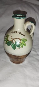 Vintage Vase Fato A Mano Giordano 1970 rustikal italienisch aus emaillierter Fayence. - Bild 1 von 8