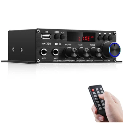 HiFi Stereo Verstärker | Bluetooth 5.0 | Karaoke Mikrofon - Bild 1 von 4