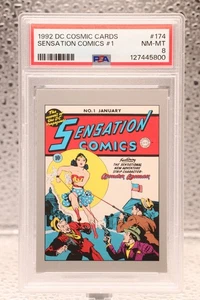 1992 DC Cosmic Cards SENSATION COMICS #1 #174 PSA 8 WONDER WOMAN - Picture 1 of 2