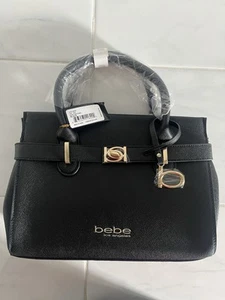Bolso Bandolera BEBE Evie Negro Imitación Cuero Asa Superior Nuevo con Etiquetas - Imagen 1 de 8