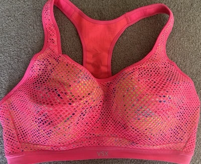 Victorias Secret VSX Hot Pink Molded Cup Wireless Sports Bra 38D - Image 1 of 4
