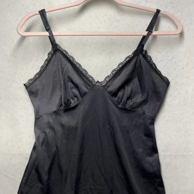 Vestido de encaje con volantes negros de colección años 50 lencería sin cordones coqueta de nailon babydoll cabaña Foto 1 de 4