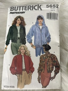 Butterick 5652-Misses Jacket-Lightweight -Unlined front zip ~ 6-8-10 USA Uncut - Picture 1 of 8