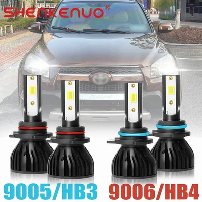 Para 2006-2012 Toyota RAV4X XA30 9005&9006 lâmpadas de faróis LED feixe alto baixo - Imagem 1 de 4