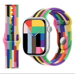 Original Apple Watch Sportarmband Armband 2025 Pride Edition 42mm 41mm 40mm Gr. S/M - Bild 1 von 6