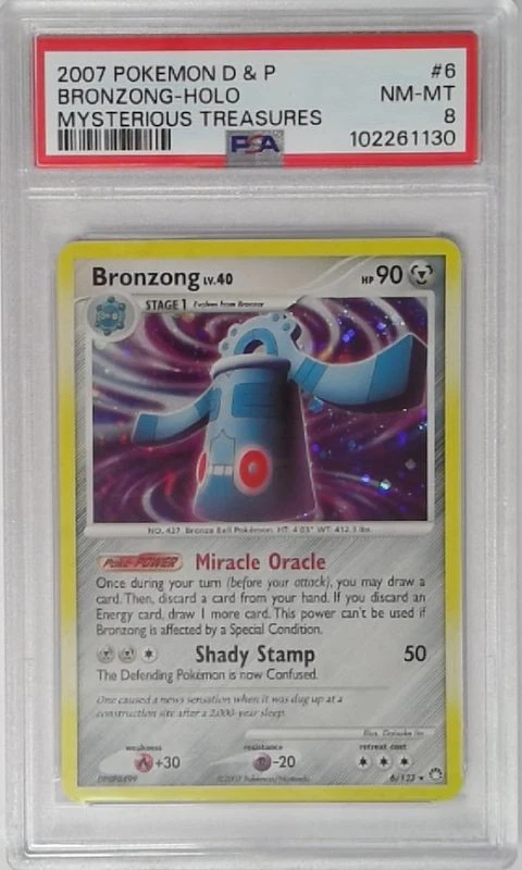 1x  V1745: 2007: Bronzong: 6/123: Mysterious Treasures: D & P: PSA: 8: NM-MT: 10 - Image 1 of 1