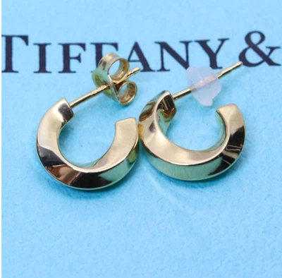 蒂芙尼 扭转耳钉 18k 黄金日本 [二手] — 第 1/4 张图片