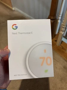Google Nest Thermostat E Pro Edition(New) Factory Sealed -Model A0063 ( T4001ES) - Picture 1 of 9