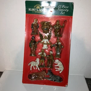 Vintage Kurt S. Adler Miniatures Nativity Set 12 Piece New Sealed - Picture 1 of 8