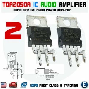 2pcs TDA2050A TDA2050 32W Hi-Fi Audio Power Amplifier IC USA seller - Picture 1 of 4