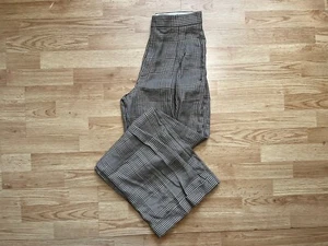 Polo Ralph Lauren Pants Women's Size 4 Plaid Brown Striped Dress Wide Leg NWT - Picture 1 of 12