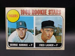 1968 TOPPS #447 TIGERS ROOKIE STARS George Korince, Fred Lasher VG-EX - Picture 1 of 8