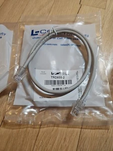L-COM TRD855-2 PATCH CABLE, CAT 5E EIA568, 2FT, GREY - Picture 1 of 4
