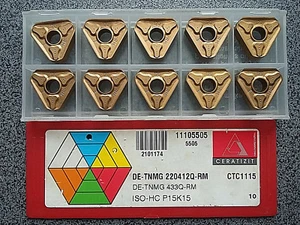 VENDITA! 10 x CERATIZIT DE-TNMG220412Q-RM CTC1115 PIASTRE DI TAGLIO REVERSIBILI - Foto 1 di 1