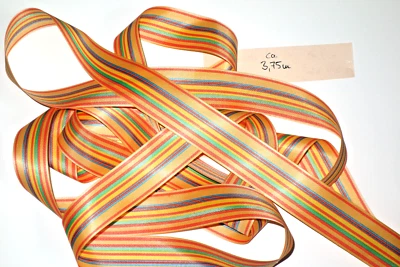 3,75 m Schleifenband Textilband orange / bunt 40 mm breit Deko Ostern - Bild 1 von 4