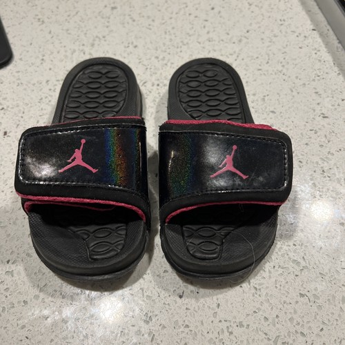 Sandali neri Jordan bambino taglia 8c logo 630761 009 rosa caldo