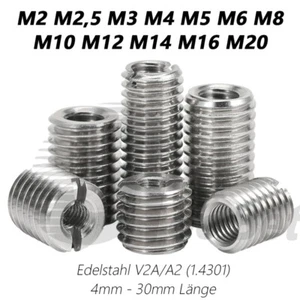 Gewindeeinsätze Adapter Reduzierer Selbstschneidende Gewindereparatur M2 bis M20 - Picture 1 of 254