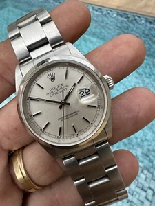 Tolles Rolex DateJust 36mm 16220 Silver Dial A Serial 36mm Unpolished Look! - Bild 1 von 7
