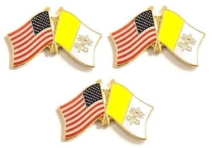 Confezione 3 spille da bavero bandiera internazionale e doppia bandiera incrociata USA - Foto 1 di 472