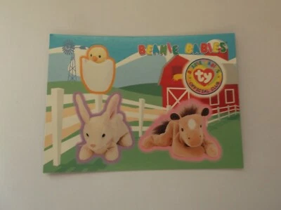 Ty Beanie Babies Official Club "THE BARNYARD 3" #4 Sticker Trading Card 1999 - Image 1 of 2