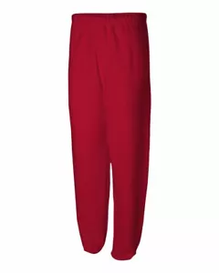 JERZEES Unisex Adult Fleece Work Out Pants NuBlend Sweatpants 973MR Red Large - Picture 1 of 3