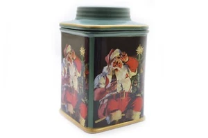 Coca Cola Santa Claus Cookie Jar Sakura Holiday Portraits Canister Green # 1 NIB - Picture 1 of 2
