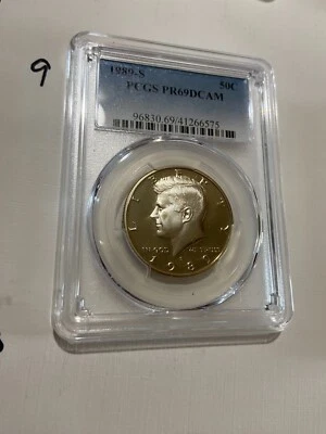 1989-S Kennedy half dollar PCGS PR69DCAM Clad NICE!!!! - Image 1 of 2