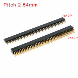 1x40P 2x40P 90° Right Angle Pin Female Header Pitch 2.54mm Strip PCB Socket - Picture 1 of 7