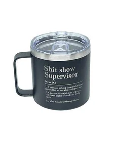 14Oz Vacuum Insulated Stainless Steel Coffee Mug with Lid - Hot Cold Drink Cup - Bild 1 von 4