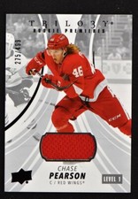 2022-23 UD Trilogy Black Foil Memorabilia Relic #107 Chase Pearson /499