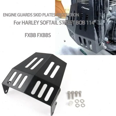 FOR HARLEY SOFTAIL STREET BOB 114 FXBBS FXBB ENGINE GURADS SKID PLTALES PROTECTO - Image 1 of 4
