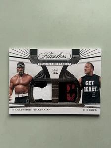 2024 Flawless WWE Dual Memorabilia Hollywood Hulk Hogan The Rock /15 - Picture 1 of 10
