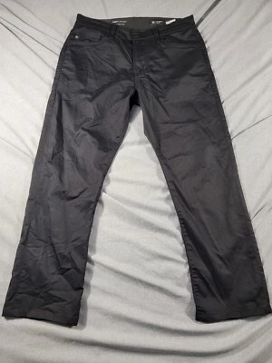 Pantalones de mezclilla elásticos negros AG Adriano Goldschmied The Everett ajustados rectos para hombre 32X26 Foto 1 de 4