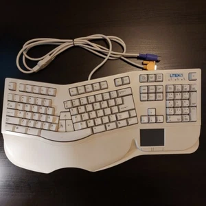 LITEON SK-6000 Ergonomic Split Wired AT/RS-232 Keyboard Excellent Condition - Picture 1 of 17