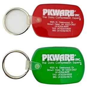PKWARE The Data Compression Experts Keychains x2 Red & Green Christmas - Picture 1 of 3