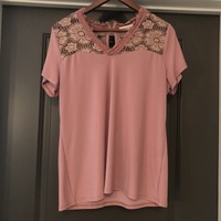 Faith & Joy Womens Shirt Size XL Pink/Blush