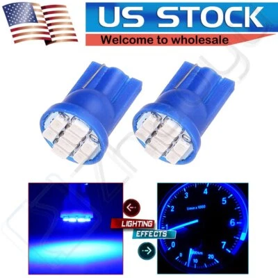 Lámpara LED 2 piezas HID azul matrícula bombillas 8-SMD 168 194 3020 Foto 1 de 4