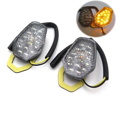 Clear Led Turn Signal Lights For Suzuki Gsxr 600 750 1000 2001 2002 2003 2004 - Image 1 of 4