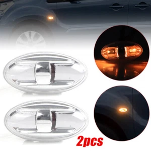 Pair LED Side Marker Lights Indicators for Peugeot 1007 107 407 206 206+ Expert - Foto 1 di 8