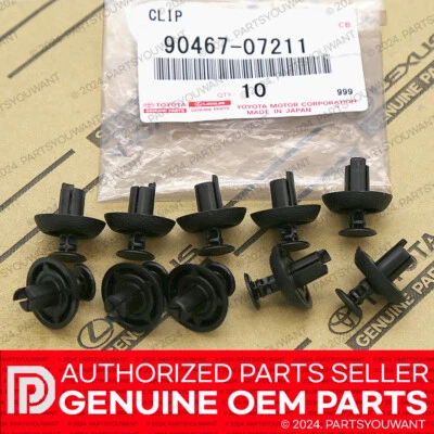 GENUINE Toyota Lexus OEM New Engine Cover Grille Clips 90467-07211 [Set of 10] - Image 1 of 4