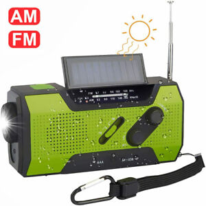 Solar Radio Kurbelradio Tragbares Notfall AM/FM mit USB Handyladefunktion DHL