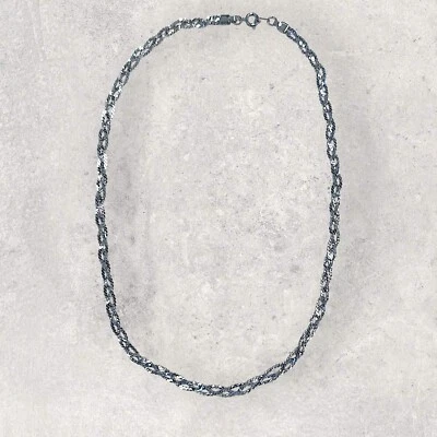 Flat Braided Chain, Surgical Steel, New, Retail $49.99 - Image 1 of 3