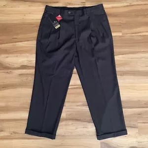 Pantalone plissettato Savane Luster Gabardine Total Comfort grigio antracite 38 x 29 - Foto 1 di 10