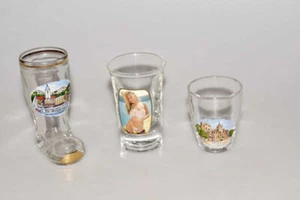 Alte Andenkengläser,Schnapsgläser, Stamper, Souvenirglas 3 Stück - Bild 1 von 4
