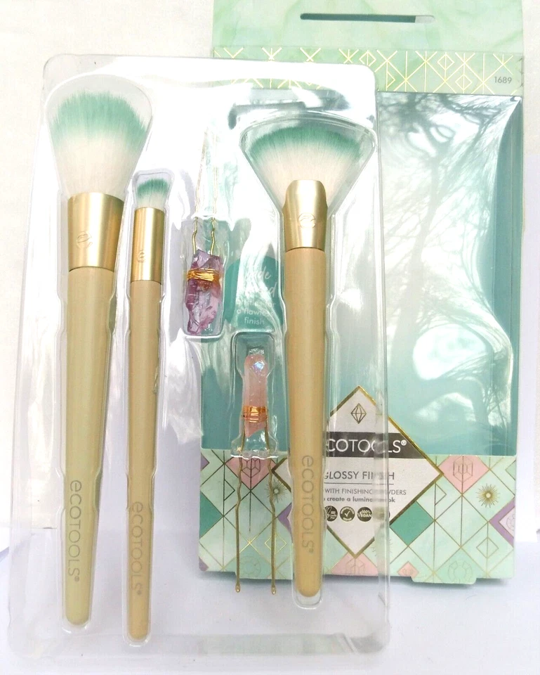 Ecotools Glossy Finish Jade Infused Brush kit - Bild 1 von 4