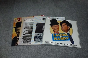 LAUREL AND HARDY OFFICIAL CALENDARS x 4 2003, 2008, 2009, 1998 MINT CONDITION - Picture 1 of 9