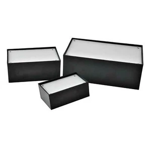 Kunststoffgehäuse Modulgehäuse, Elektronikgehäuse Printplatten schwarz grau - Bild 1 von 4