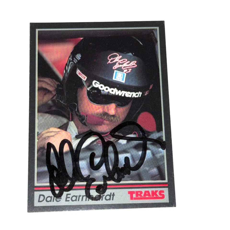 Dale Earnhardt NASCAR HOFer VINTAGE CHAMPION autographed card 1991 TRAKS #3 - Image 1 of 1