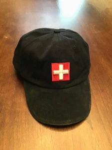 Authentic Switzerland Black Baseball Hat Cap Strapback Adjust. Embroidered Flag - Picture 1 of 6